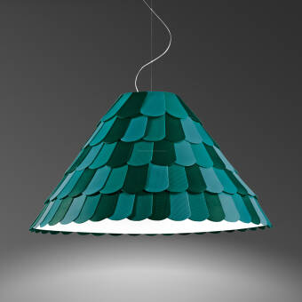 Fabbian F12 Roofer lampa wisząca kolor zielony wielkości 