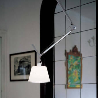 Artemide Tolomeo Sospensione  Decentrata + abażur 32 cm pergamin lampa wisząca