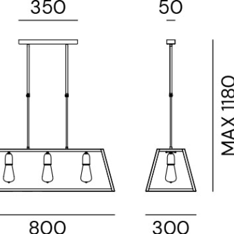 Il Fanale London B lampa wisząca wielkości