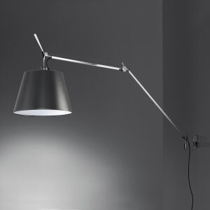 Artemide TOLOMEO  Mega Parete HALO / LED kolor czarny + abażur czarny wielkości 