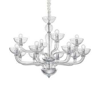 Ideal Lux Casanova SP 12 CODE 070186 żyrandol kolor przeźroczysty