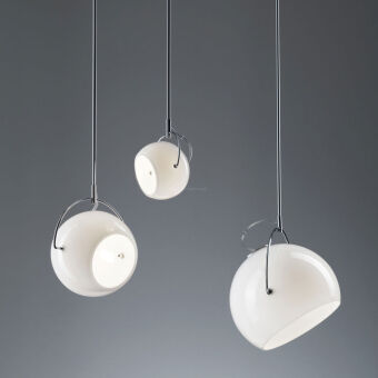 Fabbian D57 A17 - A19 - A21  Beluga White lampa wisząca wielkości