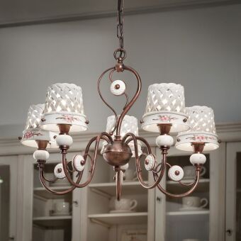  Ferroluce Verona Art. C1225 / 5  LA -   lampa wisząca - żyrandol