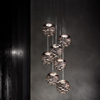 LODES   KELLY Cluster x 7 Spheres LED Suspension +plafon lampa wisząca kompozycja  kolory