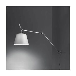 Artemide TOLOMEO Mega Parete  HALO kinkiet kolor aluminium + abażur szary satynowy  wielkości 