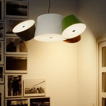 Marset Tam Tam 3 lampa wisząca kolor biały + kolorowe klosze