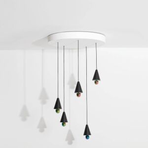 Petit Friture Cherry Pendant  System Round Plate / XS 5 pc lampa wisząca kolory