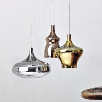 LODES  Nostalgia Glass Small Medium Large Suspension + Luster 3 Lights Round Canopy lampa wisząca 