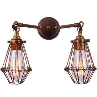 Mullan Lighting Rigo Double Cage Wall Light MLWL182  kinkiet kolory