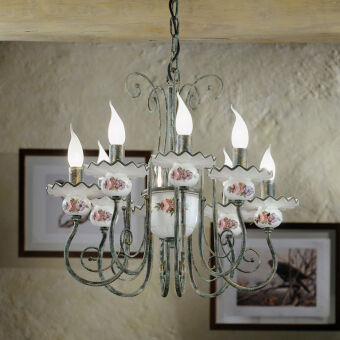 Ferroluce Sanremo Art. C410 / 8 LA lampa wisząca - żyrandol
