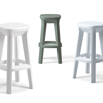 Euro3plast Plust Collection Frozen Square Stool taboret kolory