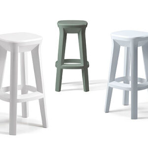Euro3plast Plust Collection Frozen Square Stool taboret kolory