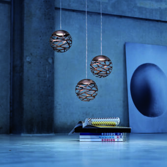 LODES  KELLY  x 3 Spheres LED  + plafon   lampa wisząca kolory kompozycja