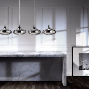 LODES  Nostalgia Glass Large LED Suspension x 5 + Lights Track 150 cm lampa wisząca kolory