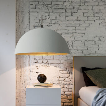 In-es.Artdesign Mezza Luna 1 Lavagna  lampa wisząca klosz 70 cm kolory 